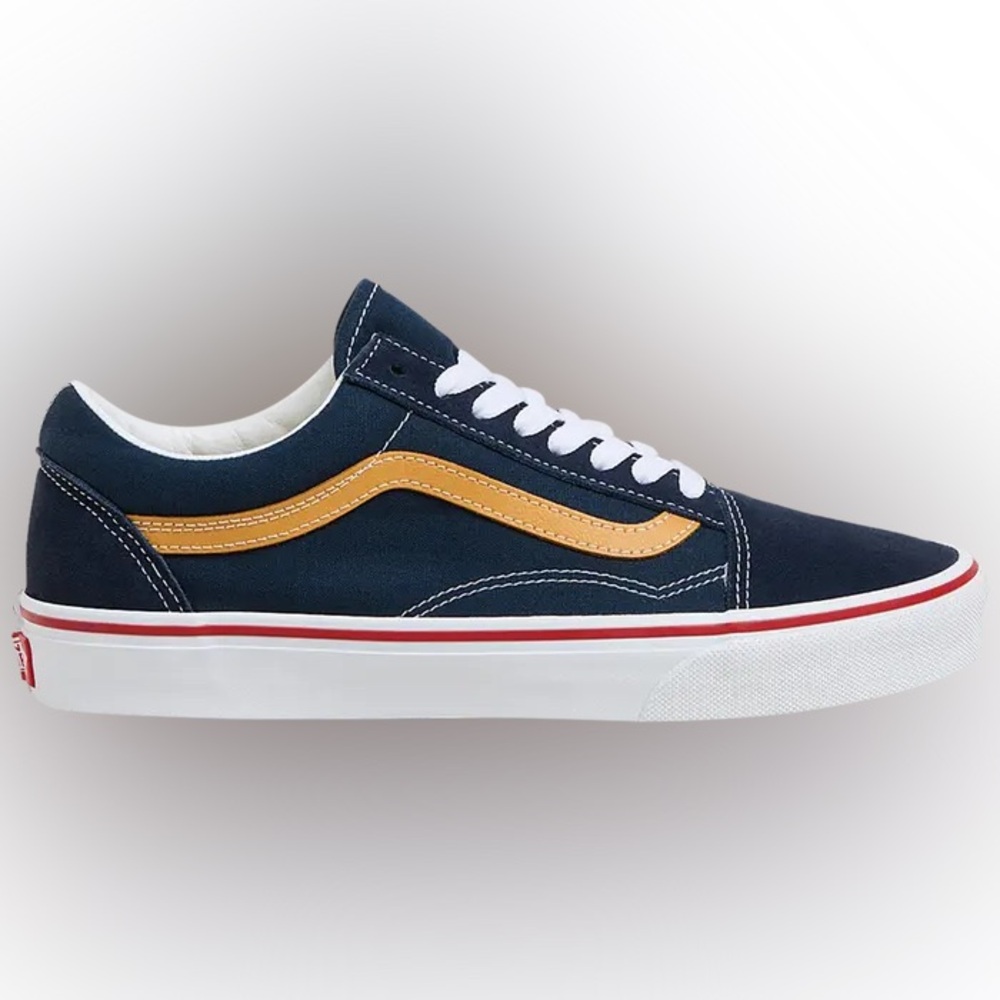 Vans Old Skool Navy Blue and Gold Size 6.5 Women NWT